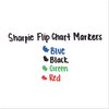 Sharpie Flip Chart Marker, Broad Bullet Tip, Assorted Colors, PK4 22474